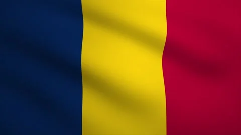 Chad Waving Flag Background Animation. Looping seamless 3D animation. Motio.. Stock Footage 257172614