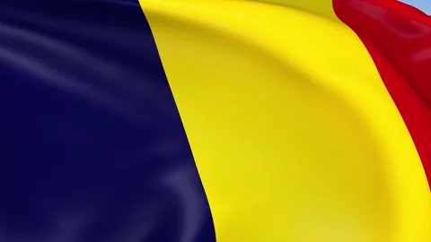 Chad Waving Flag Background Loop Stock Footage 317844447