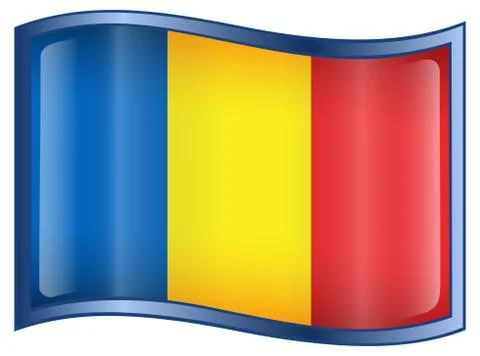 Chadian flag icon. Illustration