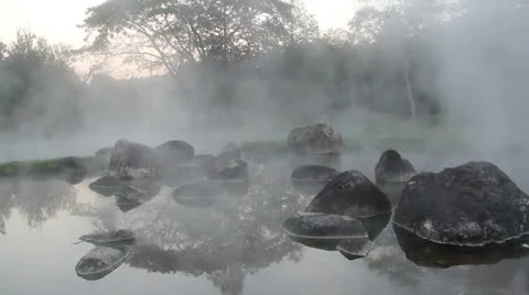 Chae Son hot water Stock Footage 25925880