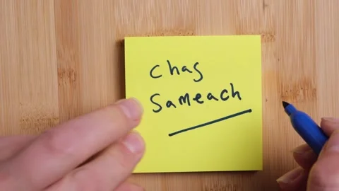 Chag Sameach Happy Holiday Message Video stock 288352972