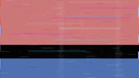 Chagos Islands Glitch Flag Vector - RGB Split Digital Video Frame Design Illustrazione stock