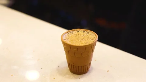 Chai or tea in a clay pot Stock Footage 297932067