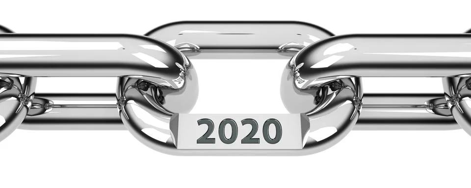 Chain with 2020 link #2 Illustrazione stock