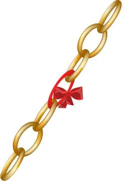 Chain and bow Stock Illustration
