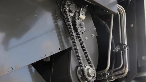 Chain and gear form some machine Stock Footage 91295097