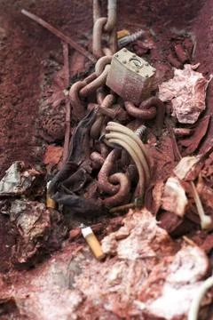 Chain and lock Stock-Fotos
