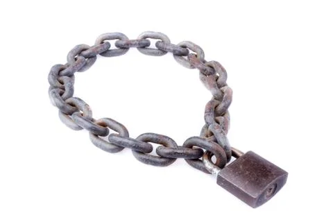 Chain and padlock Stock Photos