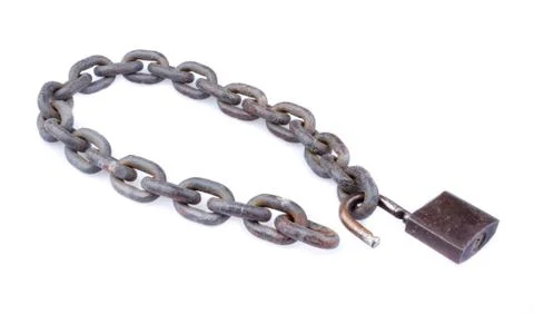 Chain and padlock Stock Photos