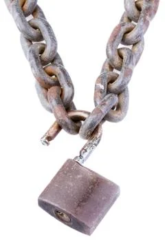 Chain and padlock Stock Photos