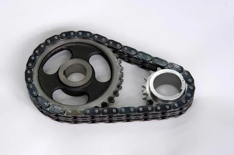 Chain and sprocket Foto stock