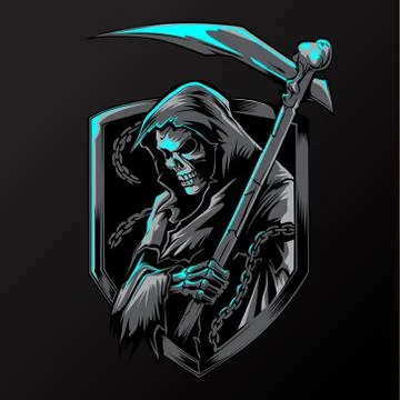 Chain Angel of Death Devil vector Stock Illustration