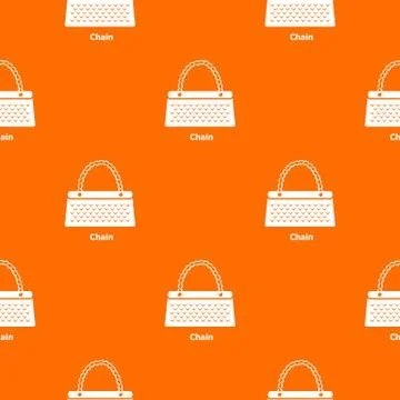 Chain bag pattern vector orange Illustrazione stock
