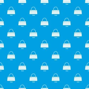 Chain bag pattern vector seamless blue Illustrazione stock
