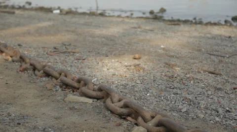 Chain on Beach Stock Footage 39567042