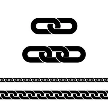 Chain Black Icon. Connection symbol for web site design, logo, app, UI. Vecto Stock Illustration