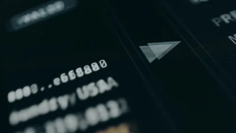 Chain of blocks with genesis block, full hash and previous hash display, miner Stock Footage 331569804