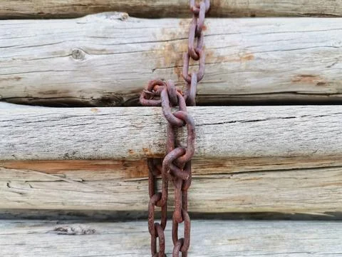 The chain on the board. Stock Photos