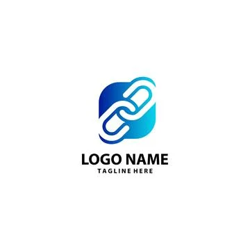 Chain box logo design vector Stock Illustration