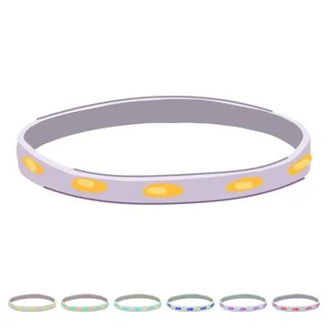 Chain bracelet silver vector cartoon graphic Stock Illustration