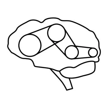 Chain Brain icon 스톡 일러스트