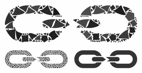 Chain break Composition Icon of Joggly Elements Illustrazione stock