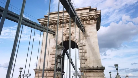 Chain Bridge is an architectural masterpiece, which is considered a symbol of Stock Footage 123876798