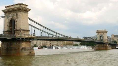 Chain Bridge Budapest Stock Footage 90347468