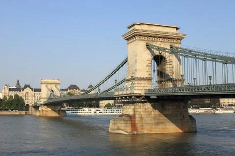 Chain bridge in Budapest Stock Photos