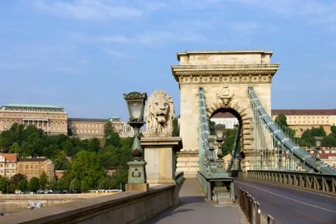 Chain Bridge in Budapest Stock-Fotos