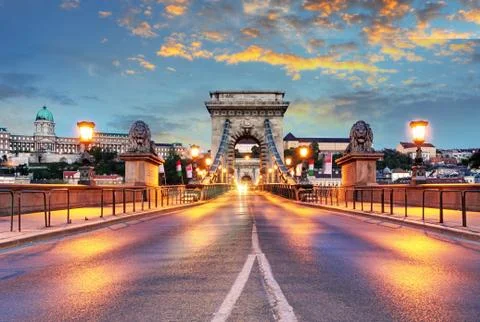 Chain Bridge - Budapest Stock Photos