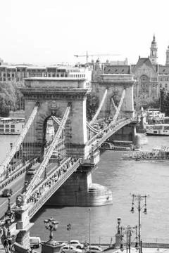 Chain Bridge in Budapest Stock-Fotos