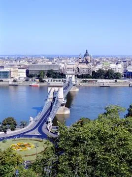 Chain bridge Budapest Stock-Fotos