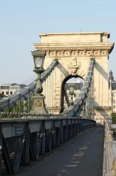 Chain Bridge in Budapest Stock Photos