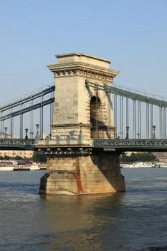 Chain Bridge in Budapest Stock Photos
