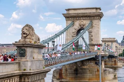 Chain Bridge - Budapest Foto stock