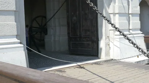 Chain Bridge on Citadel Gate Stock Footage 53841027