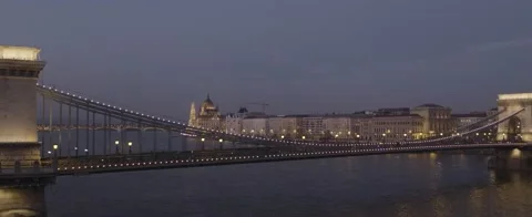 Chain Bridge - Lánchíd - Budapest Stock Footage 231903592