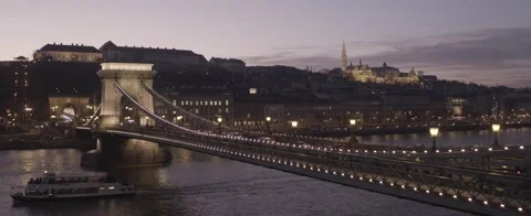 Chain Bridge - Lánchíd - Budapest Stock Footage 231903690