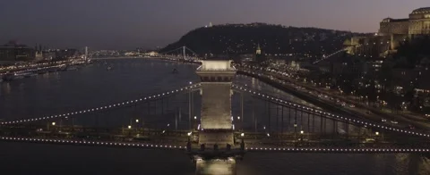 Chain Bridge - Lánchíd - Budapest Stock Footage 231903701