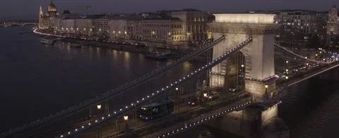 Chain Bridge - Lánchíd - Budapest Stock Footage 231903721