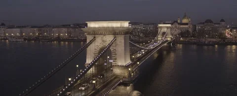 Chain Bridge - Lánchíd - Budapest Stock Footage 231903723