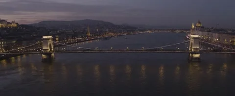 Chain Bridge - Lánchíd - Budapest Stock Footage 231903746