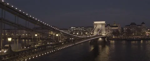 Chain Bridge - Lánchíd - Budapest Stock Footage 231903799