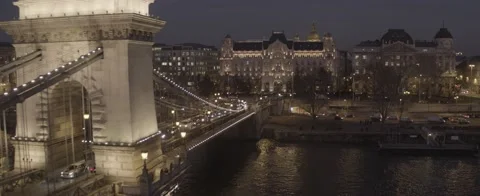 Chain Bridge - Lánchíd - Budapest Stock Footage 231903861