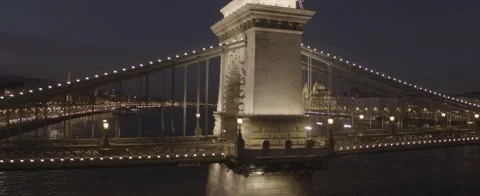 Chain Bridge - Lánchíd - Budapest Stock Footage 231903917
