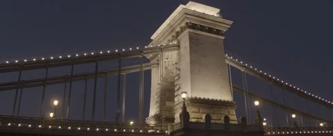 Chain Bridge - Lánchíd - Budapest Stock Footage 231903938