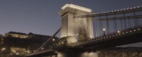 Chain Bridge - Lánchíd - Budapest Stock Footage 231903955