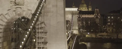 Chain Bridge - Lánchíd - Budapest Stock Footage 231904011