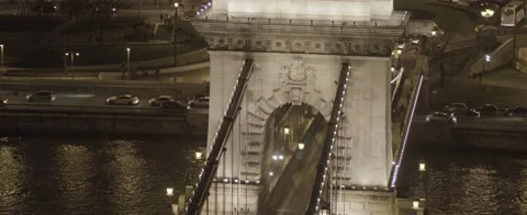 Chain Bridge - Lánchíd - Budapest Stock Footage 231904070
